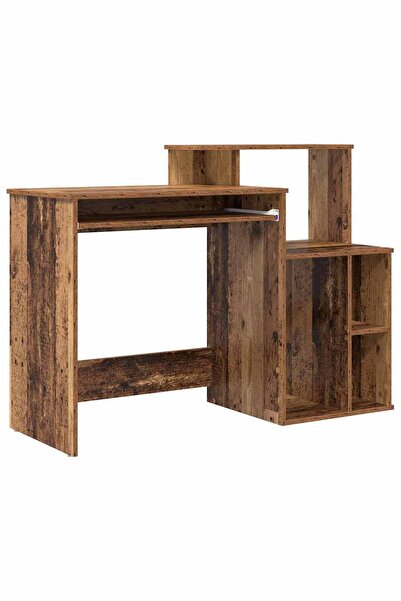vidaxl Birou cu sertar Lemn Vechi 120,5 x 44 x 88,5 cm Lemn compozit