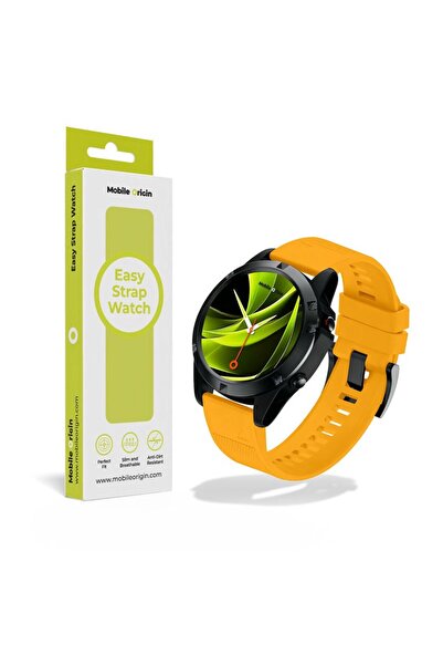 Mobile Origin Curea Easy Strap din silicon de 20mm pentru Garmin - Galben