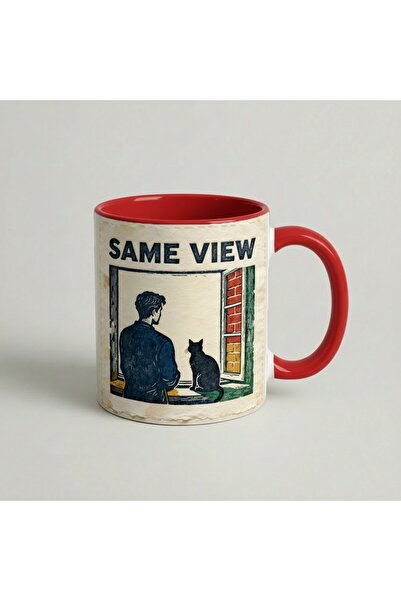 Petgifts Cana Cadou Personalizat Amuzanta Cu Mesaj Same View - Ceramica 330 Ml