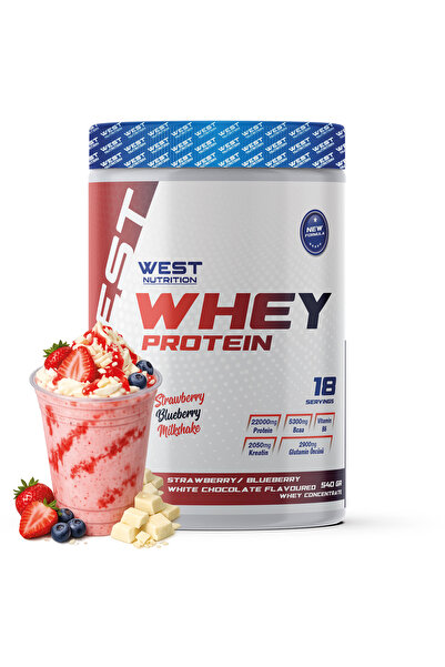 West Nutrition مسحوق بروتين مصل اللبن 540 جرام 18 حصة بنكهة ميلك شيك الفراولة...