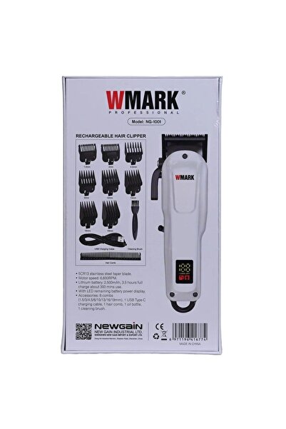 Wmark Ng-1001 White Machine |   2500Mah Battery and Led Screen