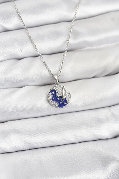 OGHAMAY 316L Steel Chain Silver Color Night Model Zircon Stone Women's Necklace