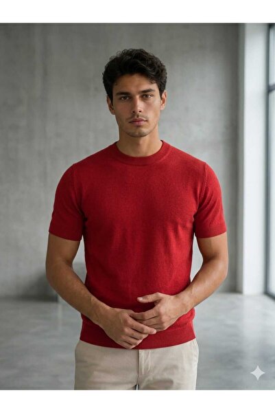 SEFMİR COLLECTION Men's Crew Neck Slim Fit Plain Knitwear