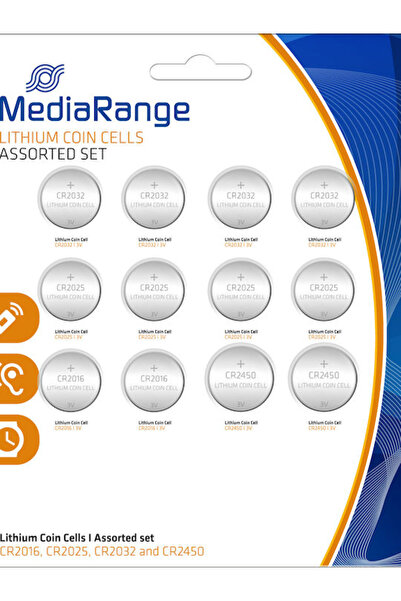 MediaRange Σετ ποικιλίας μπαταριών λιθίου τύπου κέρματος CR2016 / CR2025 / CR...
