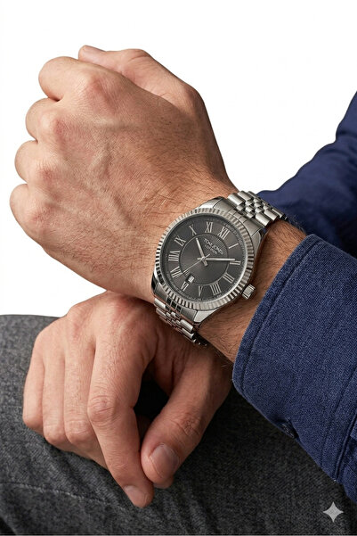 Tom Jones London Roman Numeral Special Design Steel Case Steel Strap 2 Year W...