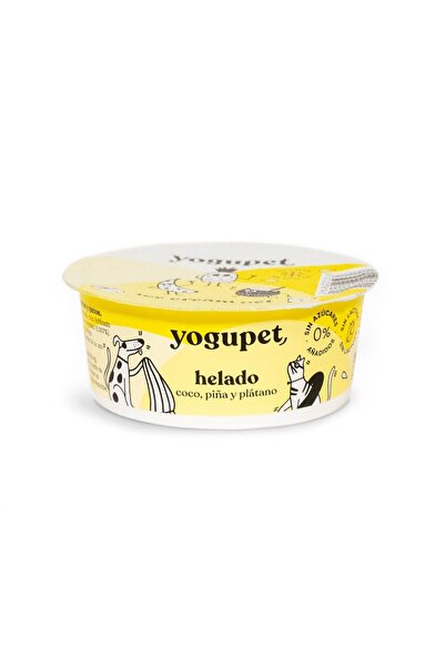 Yogupet Deliciu de iaurt înghețat cu nucă de cocos, ananas și banană pentru c...