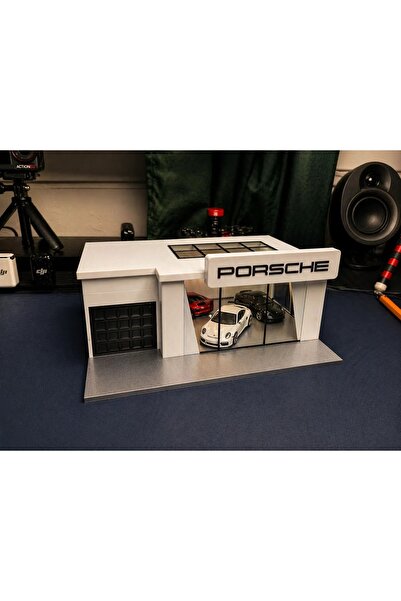 PAİPLAYSHOP 1:64 Ölçek PORSCHE Showroom Dioraması