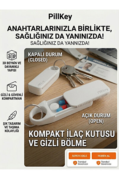 Boogey İlaç Kutusu - Anahtarlık - Pillkey - PillBox