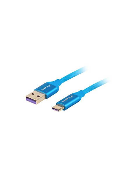 Lanberg Καλώδιο USB-C σε USB-A υψηλής ποιότητας, USB 2.0, 1 μ., Μπλε, 5Α