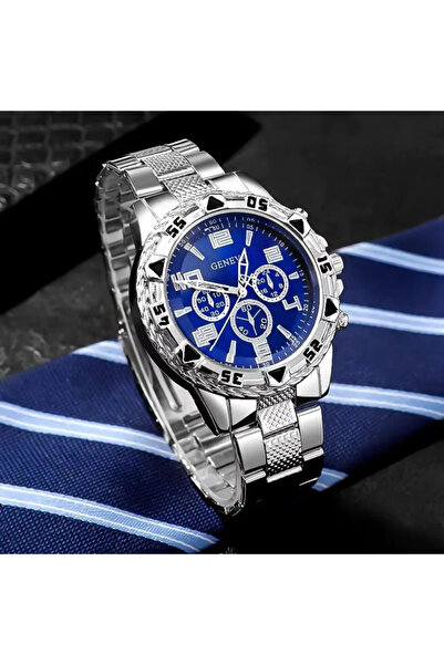 Nobrand Fashion Stainless Steel Watchband Men Wristwatch Casual Watch Large B...