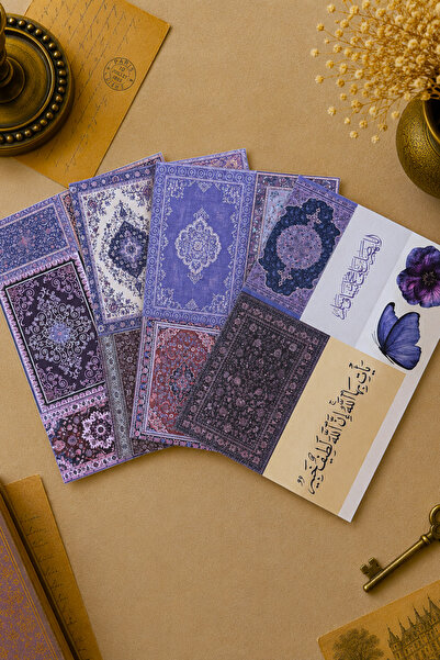 stickybloom Mor Etnik Desen Halı Sticker Seti Journal/Scrapbook/Sticker