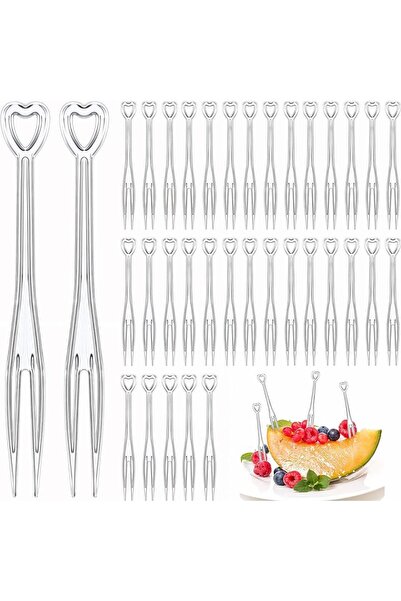Arabest 500Pcs Disposable Clear Forks, Portable Fruit Forks, Plastic Hors d'o...