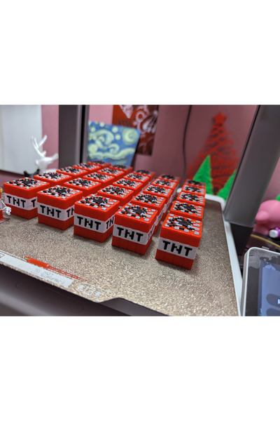 Metalfix Minecraft Blok Anahtarlık - 3D Baskı (3x3x3cm) - Paket İçeriği 1 Adet