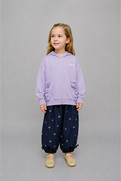 NANİCA Kız Çocuk Kapşonlu Fermuarlı Sweatshirt 1-5 Yaş - 422301