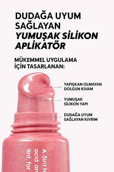 Cream Co. Simli Nemlendirici Parlatıcı 3in1 Lip Balm | Dudak Bakım | Sugar Plum Pembe Erik | Hyaluronik Asit Seramid