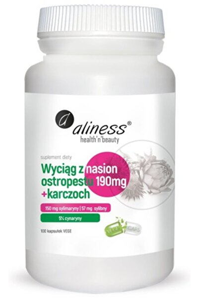 Aliness Extract din semințe de Ostropestu 190 mg 100 capsule