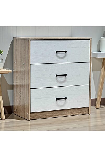 Kreslo Modern Wood Drawer Unit (3 Wide Drawers) - Perfect Size for Smart Orga...