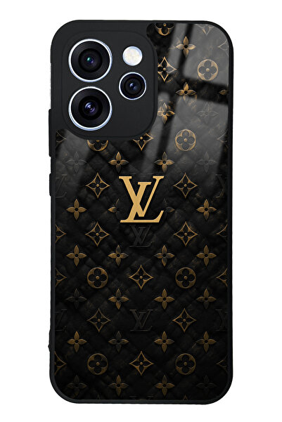 Spoyi Oppo Reno 15 Pro Black Gold LV Tasarımlı Glossy Telefon Kılıfı