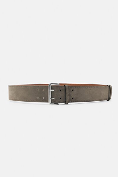 Pull & Bear Suni süet geniş kemer