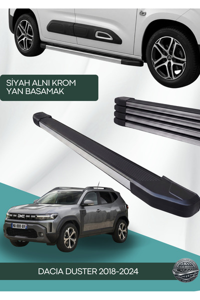 Yerli DACİA DUSTER 2018-2024 MODEL ALÜMİNYUM ARAÇ YAN BASAMAK