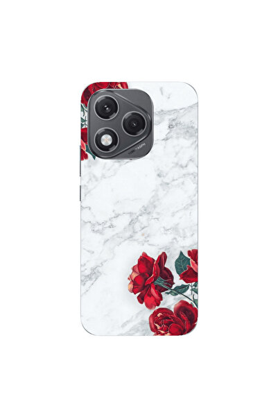 Other Honor 400 Lite red roses marble Transparent Silicone TPU Θήκη