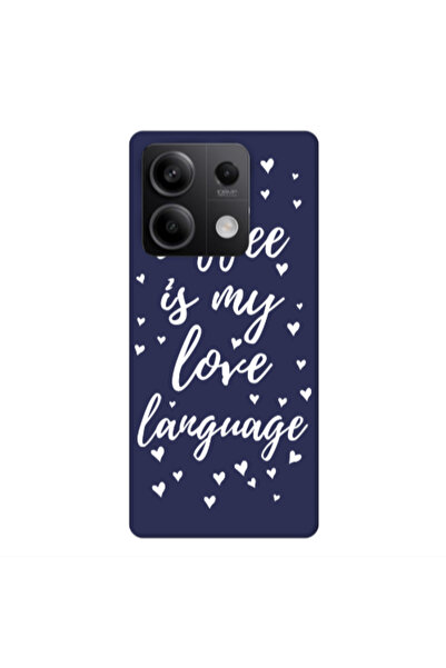 Other Xiaomi Redmi Note 13 5G Coffe is my love language Dark blue Colored Sil...