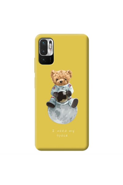 Other Xiaomi Redmi Note 10 Pro 5G Bear in space Yellow Colored Silicone TPU Θήκη