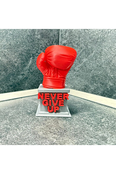 SZD Design Never Give Up Boks Eldiveni Tasarım Masaüstü Dekoratif Obje
