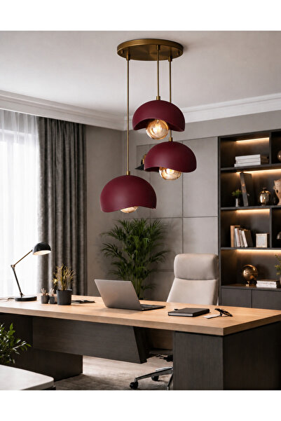 Ferisa Home Bordo Eskitme Beton Ampül Hediye Pinterest 3'Lü Sarkıt Avize Bohe...