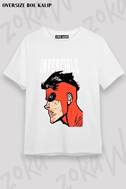 ZOKAWEAR Μπλουζάκι Unisex Loose Fit Invincible v15 με στάμπα