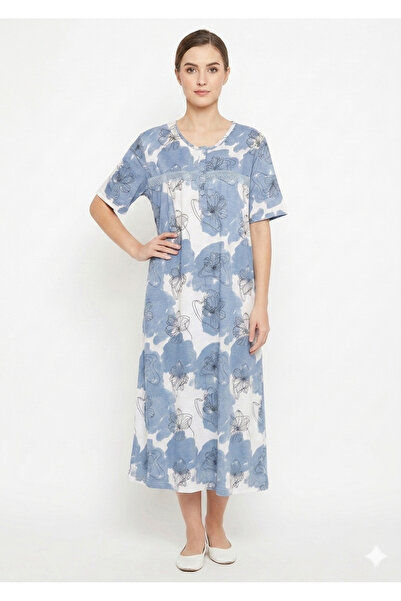 Noom Nightwear Women's Floral Print Short Nightgown - Comfortable Sleepwear D...