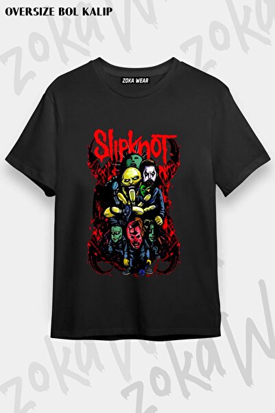 ZOKAWEAR Μπλουζάκι Unisex Loose Fit με στάμπα Slipknot v44