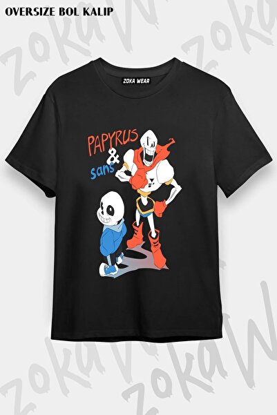 ZOKAWEAR تي شيرت مطبوع للجنسين من نوع Undertale Sans v8
