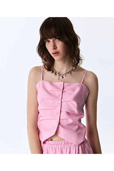 Twist PİLELİ CROP BLUZ
