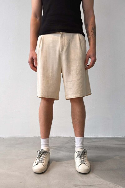 Flaw Wear Waist Lace Up Linen Shorts