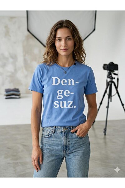 Slim Fit Dar Kesim %100 Pamuk Bisiklet Yaka Tişört