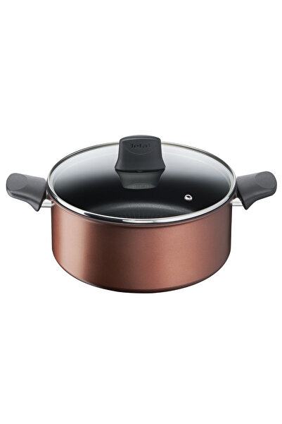 TEFAL Oală Respect G2544602, 24 cm, aluminiu, strat antiaderent, Thermo-Signa...