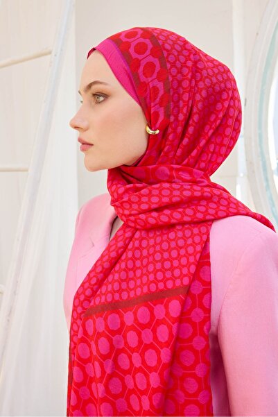 Silk Home Urban Hours Marble Fuchsia Mayda Shawl