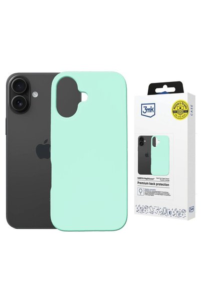 3MK Husă Hardy MagSilicone pentru iPhone 16, Verde mentă