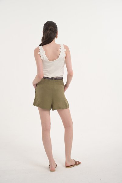 Maelle Studio Olivia Shawl Detailed Shorts