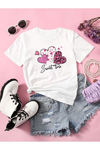 COZYWEAR Sweet Time Printed White T-Shirt