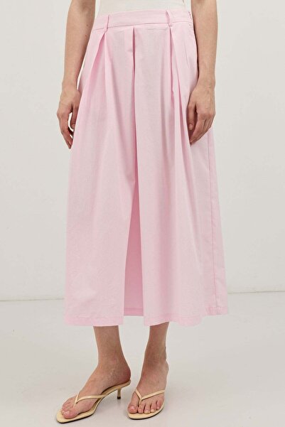 Antioch Pink Pleated Culotte Pants