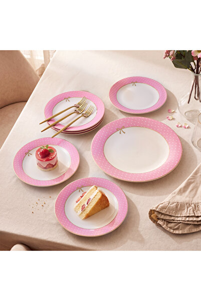 Aryıldız Nila 7 Parça 6 Kişilik Pasta Takımı Pembe