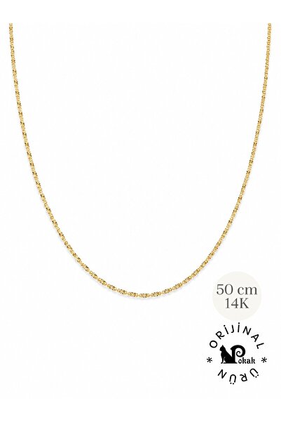 POKAK XUPING JEWELRY 14K YILDIZLI DOKULU EZME ÖZEL SERİ VIP ZİNCİR KOLYE - 50 CM