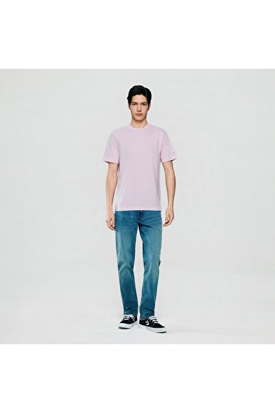 Giordano تي شيرت رجالي قطني بقصة ضيقة وياقة دائرية