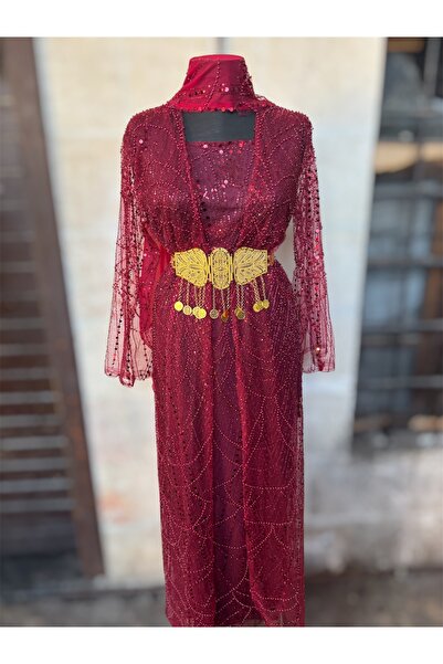 MODA Yöresel Taşlı Abiye Kaftan Şal Ve Kemer Dahil