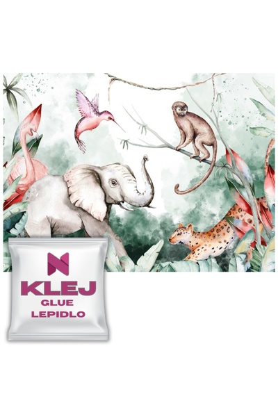 Naklejkomania Tapet Foto Pastel Pentru Copii Tapet Jungla Pentru Camera Copii...