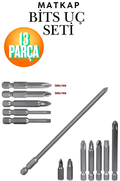 KAYRA LEATHER CRAFT 13 Parça Matkap Bits Uç Seti S2 Çelik Mıknatıslı Vidalama...
