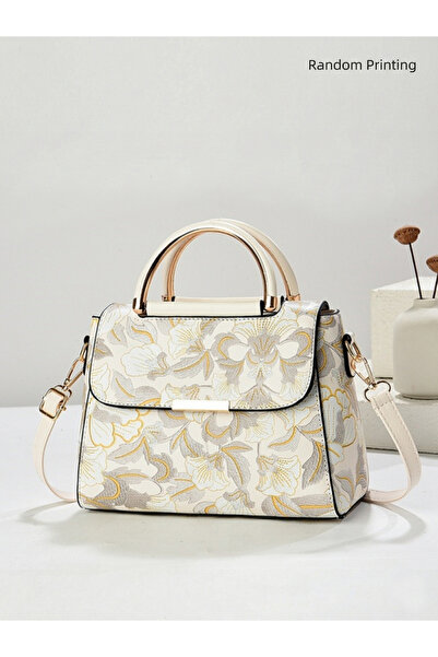 Take Two By Styli All Over Print Dual Handle Handbag with Adjustable Strap