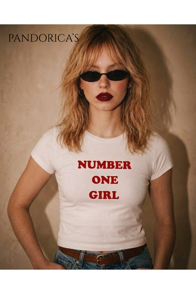 Grafftee Clothing BLACKPINK Rosé "NUMBER ONE GIRL" Yazılı Baskılı Slim Fit Li...